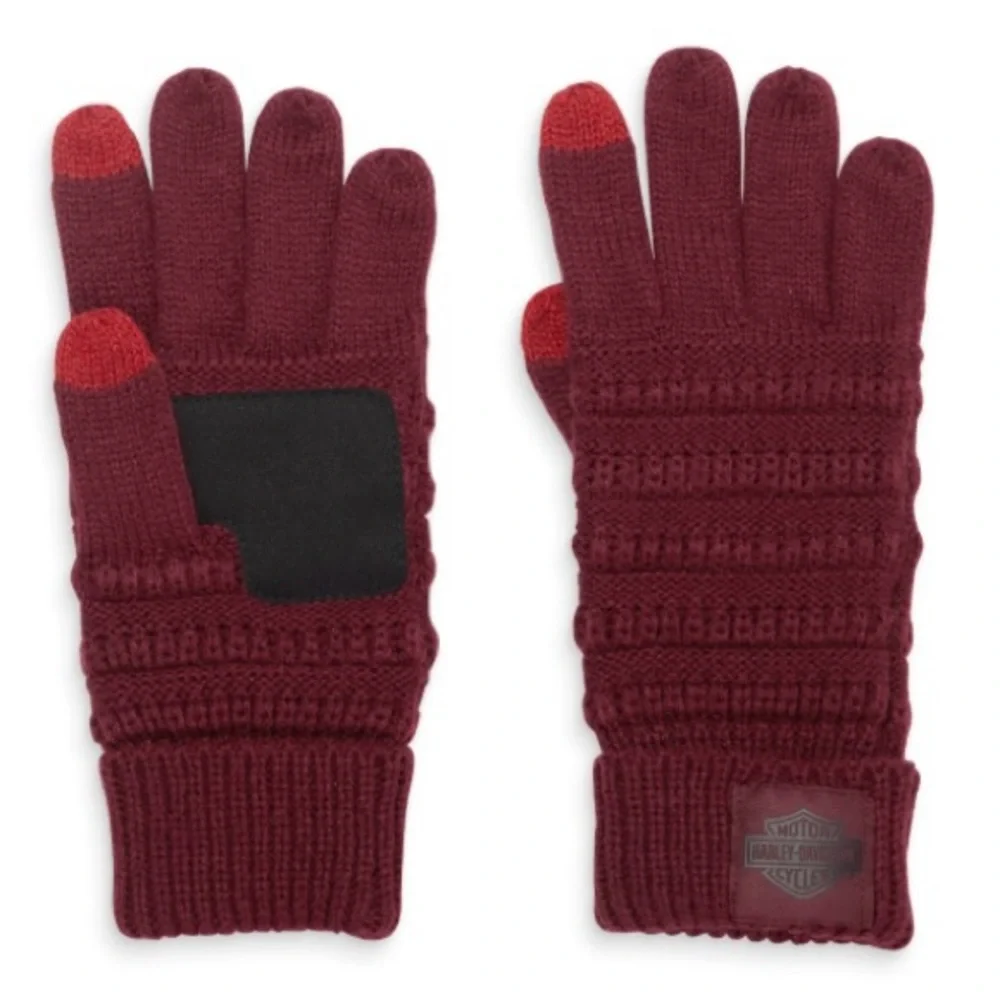 Harley Davidson HD Women’s Winter Open Road Knit Beanie Hat & Gloves 97712-23VW